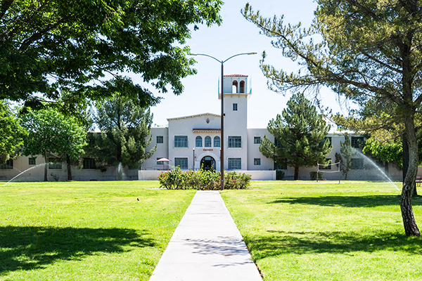 Entrance of Rhodes Garrett Hamiel Hall